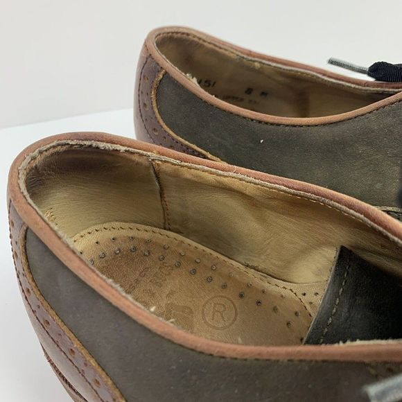 Saddles and Bugs Wingtip Shoes Mens 8M Bass Brown Lace Up Casual - Picture 7 of 8